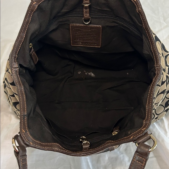 Coach F31444 Brown and Black Signature Snake Shoulder Bag - Picture 11 of 12